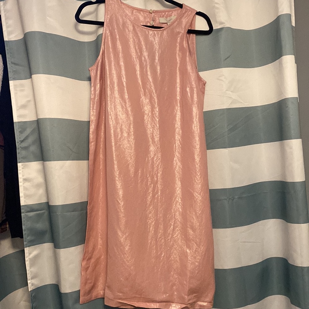 Shimmer pink LOFT dress